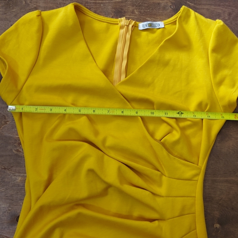 Auline Collection VNeck Ruched Wrap Look Dress - Picture 10 of 15